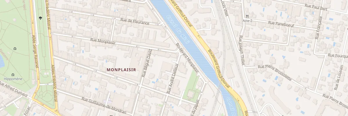 Plan du 45 Rue Monplaisir à Toulouse