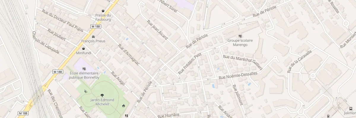 Plan du 72 Rue de Périole à Toulouse