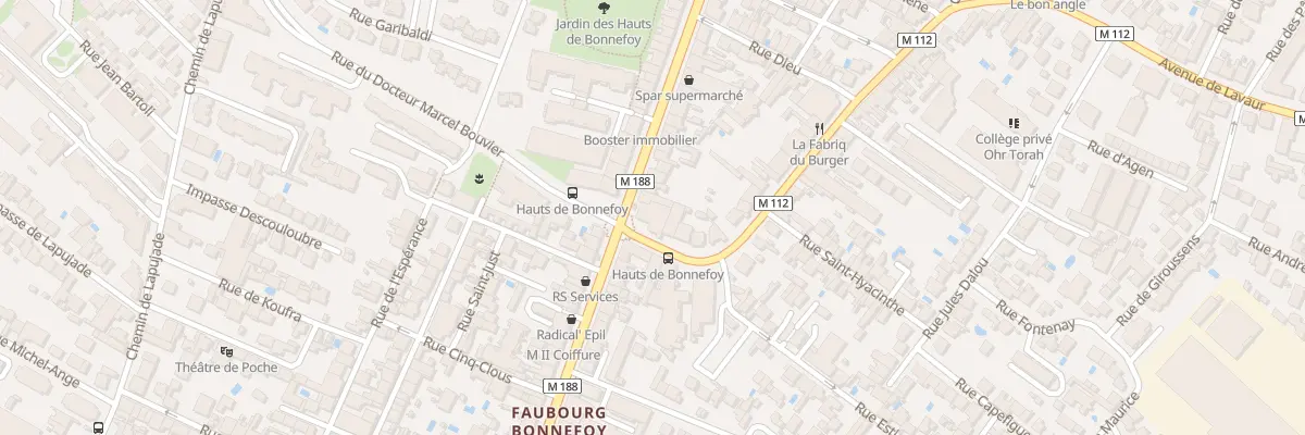Plan du 1 Av de Lavaur à Toulouse