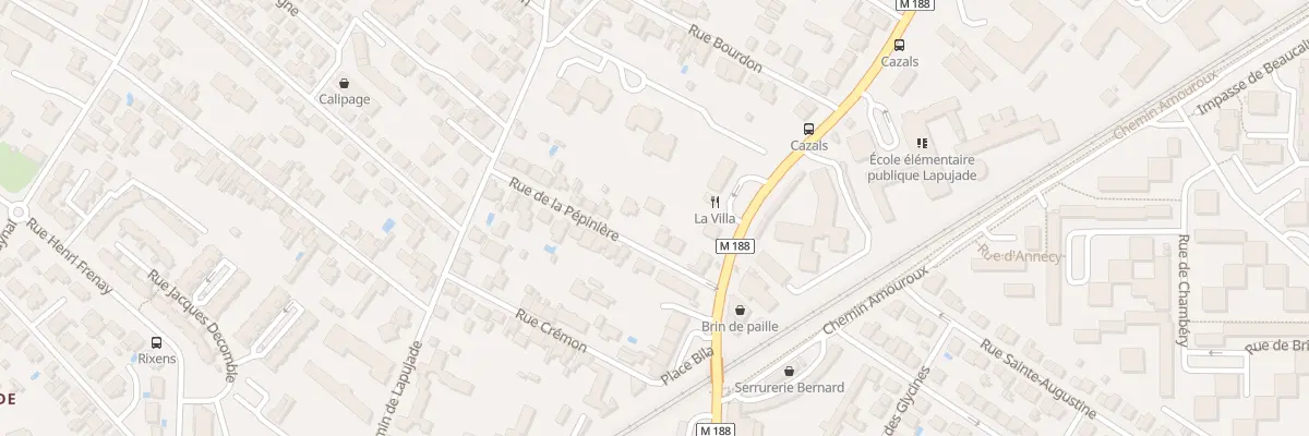 Plan du 8 Rue de la Pépinière à Toulouse