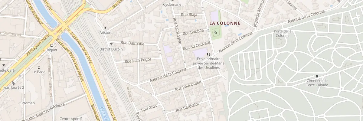 Plan du 2B Rue St Sylve à Toulouse