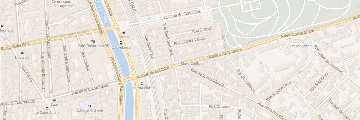 Plan du 15 Av de la Gloire à Toulouse
