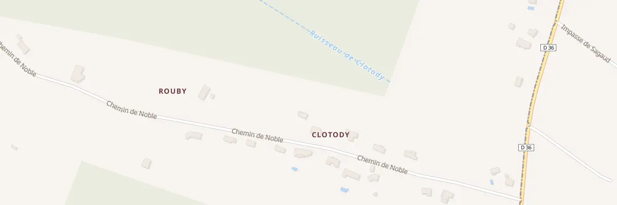 Plan du 386 Che de Noble à Villebrumier