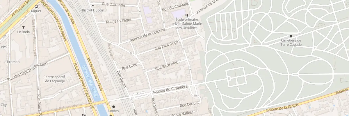 Plan du 13 Rue Berthelot à Toulouse