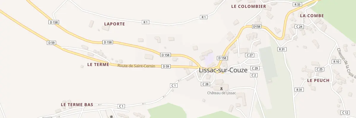 Plan du 65 Rte De Larche à Lissac-sur-Couze