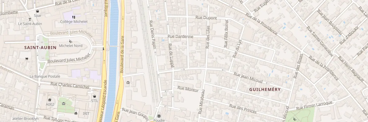 Plan du 3 Rue Coupeau à Toulouse