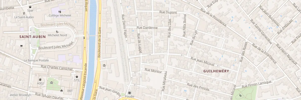 Plan du 1 Rue Coupeau à Toulouse