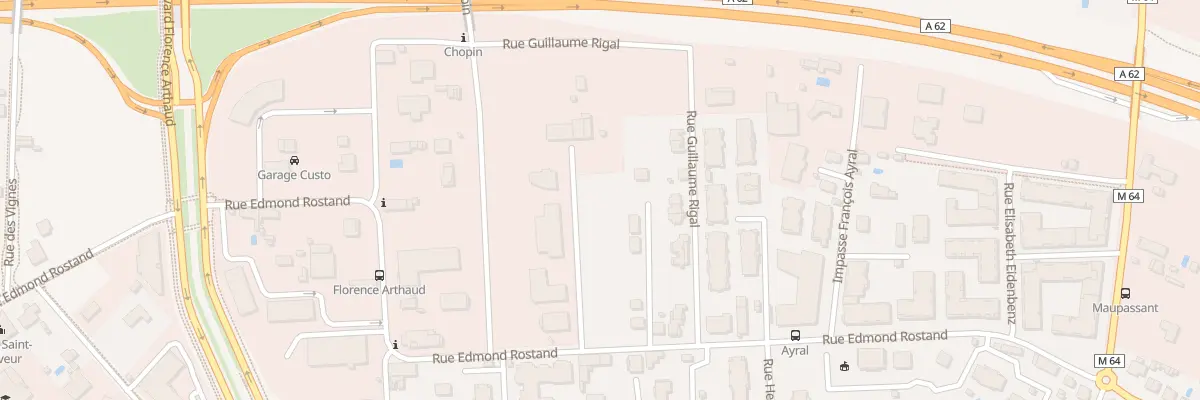 Plan du 68 Rue Edmond Rostand à Toulouse