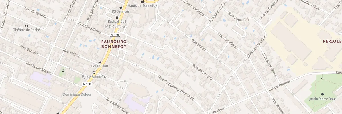 Plan du 4 Rue de l’Avenir à Toulouse