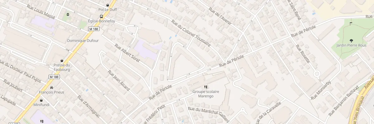 Plan du 15 Rue du Colonel Toussaint à Toulouse