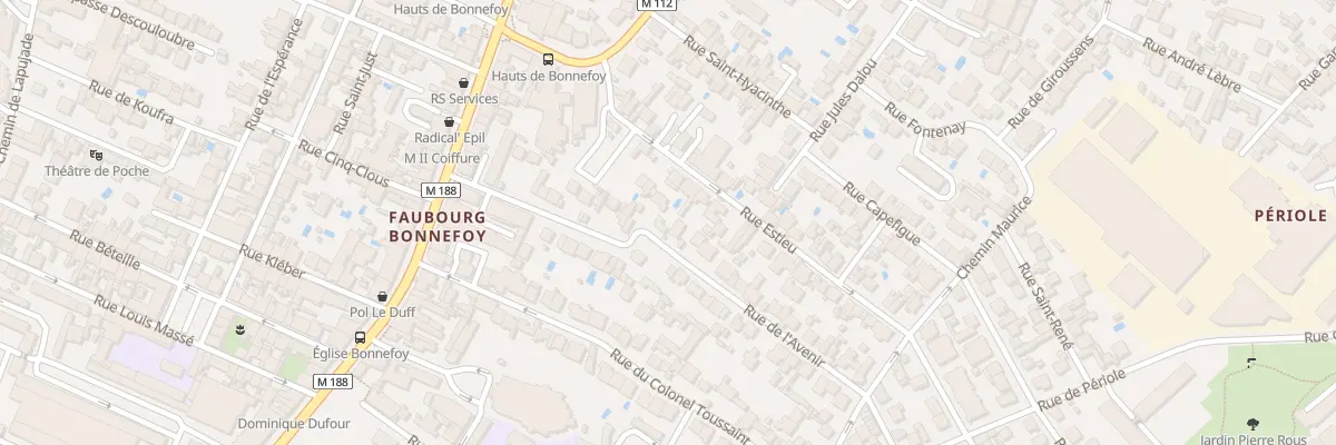 Plan du 3 Rue de l’Avenir à Toulouse