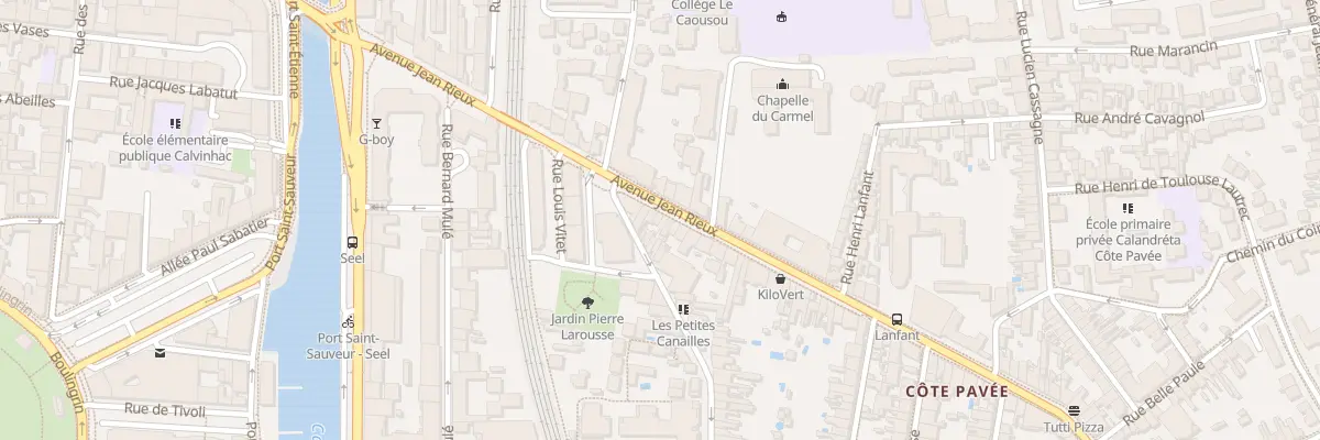 Plan du 8 Av Jean Rieux à Toulouse
