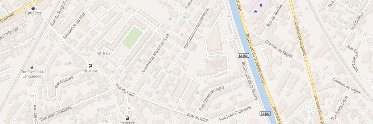 Plan du 21 Rue Edouard Baudrimont à Toulouse