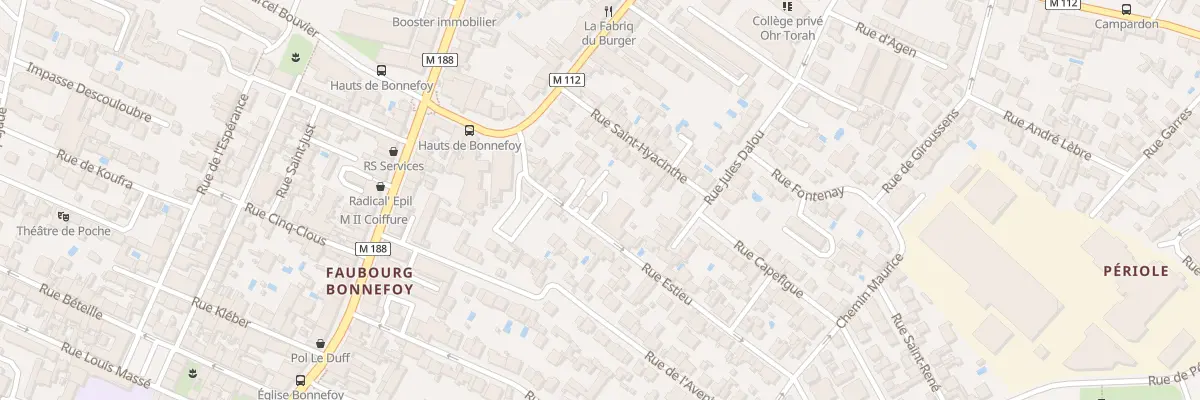 Plan du 38 Rue Estieu à Toulouse