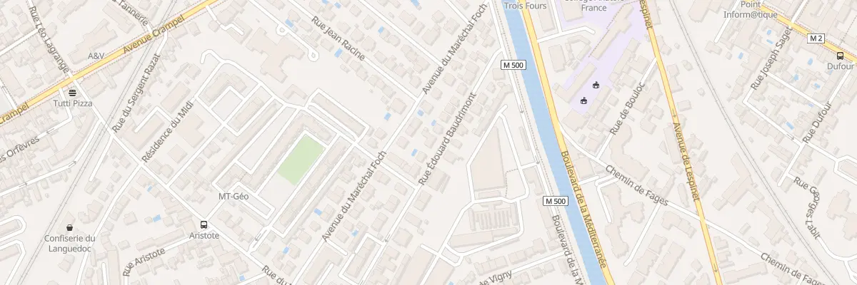 Plan du 20 Rue Edouard Baudrimont à Toulouse