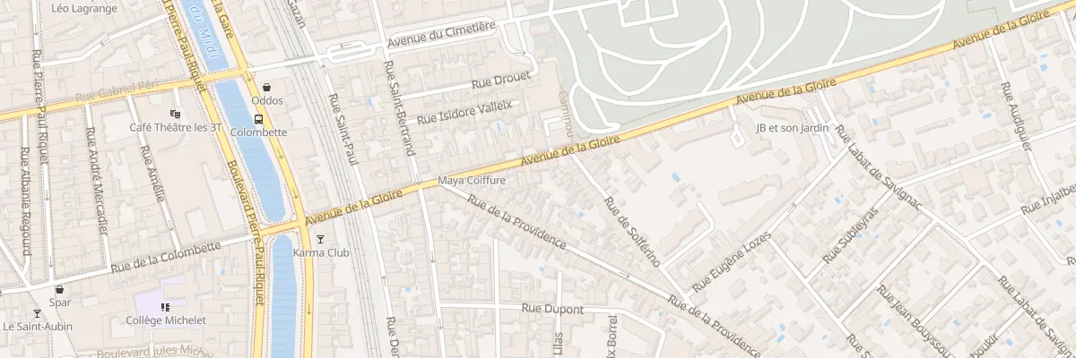 Plan du 34 Av de la Gloire à Toulouse