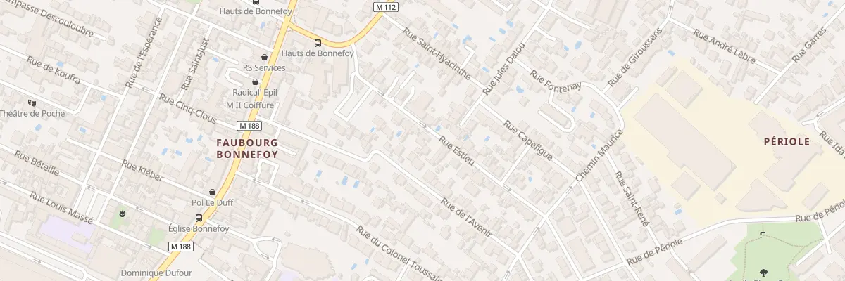 Plan du 23 Rue Estieu à Toulouse