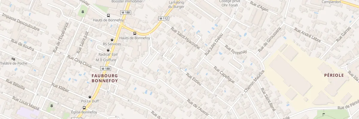 Plan du 34 Rue Estieu à Toulouse