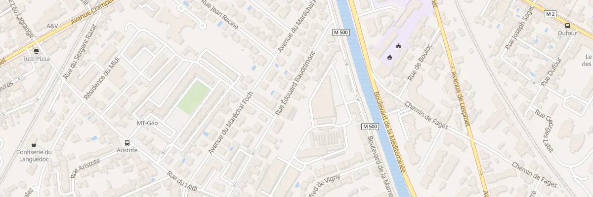 Plan du 15 Rue Edouard Baudrimont à Toulouse