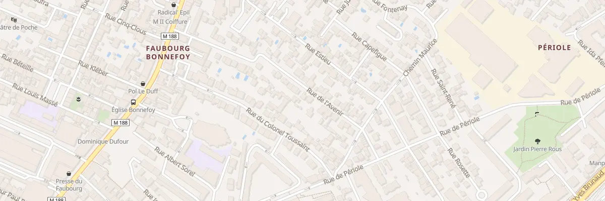 Plan du 14 Rue de l’Avenir à Toulouse
