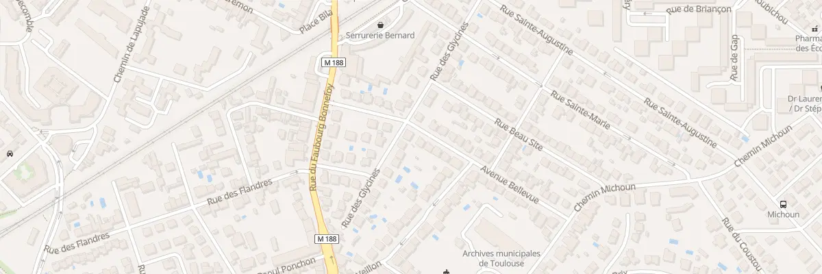 Plan du 31 Av Bellevue à Toulouse