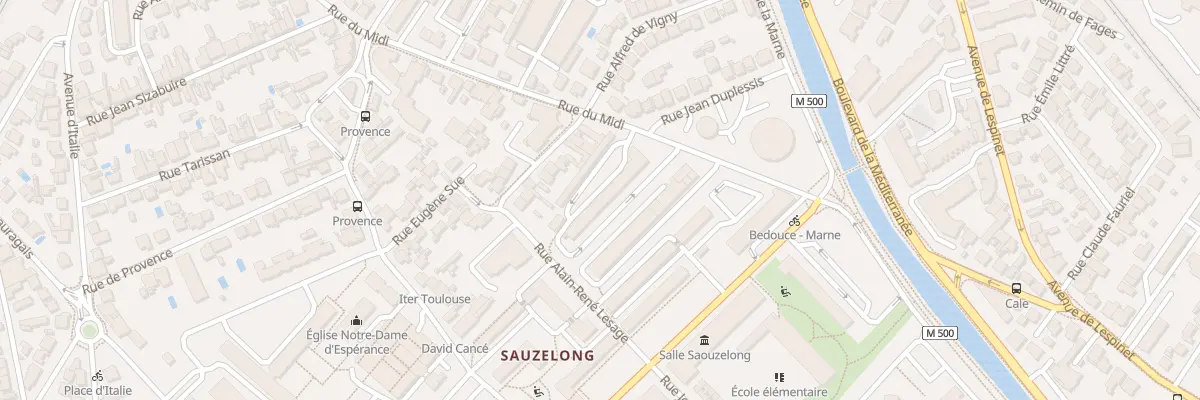 Plan du 62 Rue du Midi à Toulouse