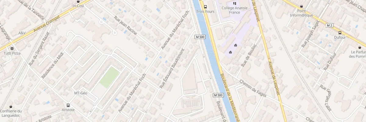 Plan du 9 Rue Edouard Baudrimont à Toulouse