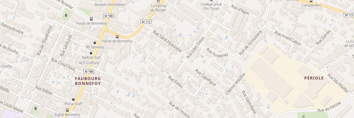 Plan du 9 Rue Jules Dalou à Toulouse