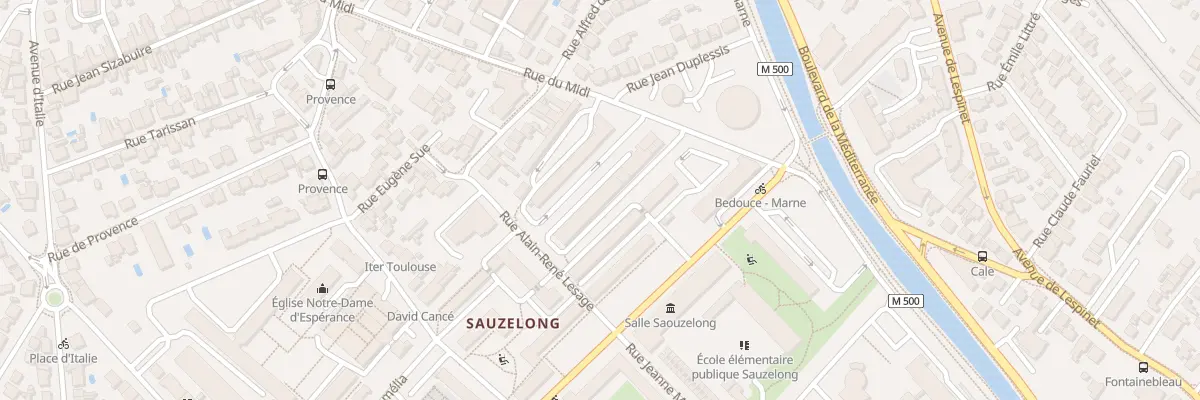 Plan du 80 Rue du Midi à Toulouse