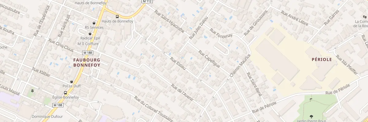 Plan du 22 Rue Estieu à Toulouse