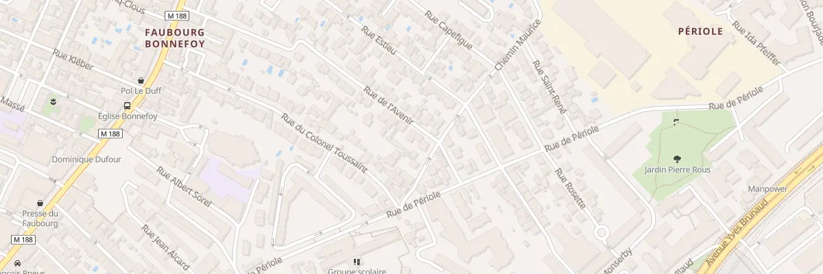 Plan du 28 Rue de l’Avenir à Toulouse