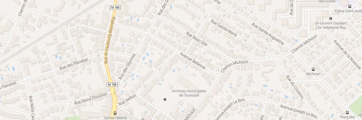 Plan du 17 Av Bellevue à Toulouse
