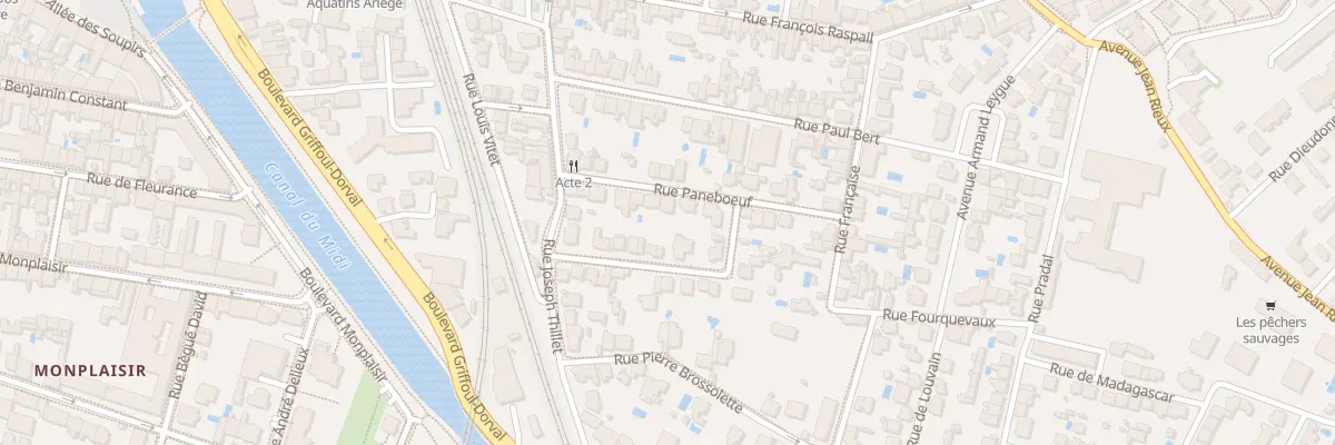 Plan du 14 Rue Paneboeuf à Toulouse
