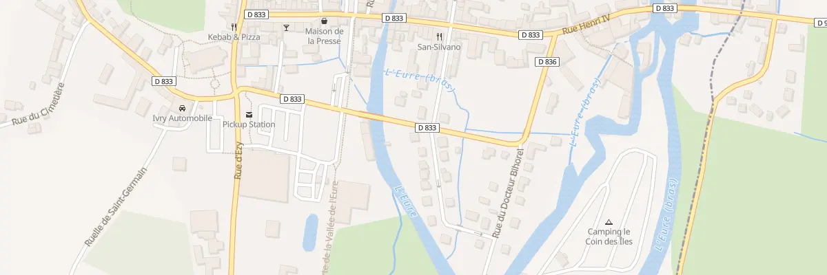 Plan du 10 Rue du Sergent Bideaux à Ivry-la-Bataille