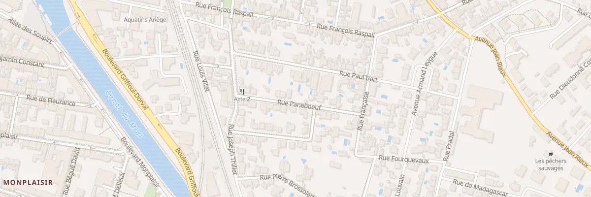 Plan du 13 Rue Paneboeuf à Toulouse