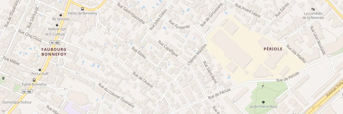 Plan du 9 Rue Capefigue à Toulouse