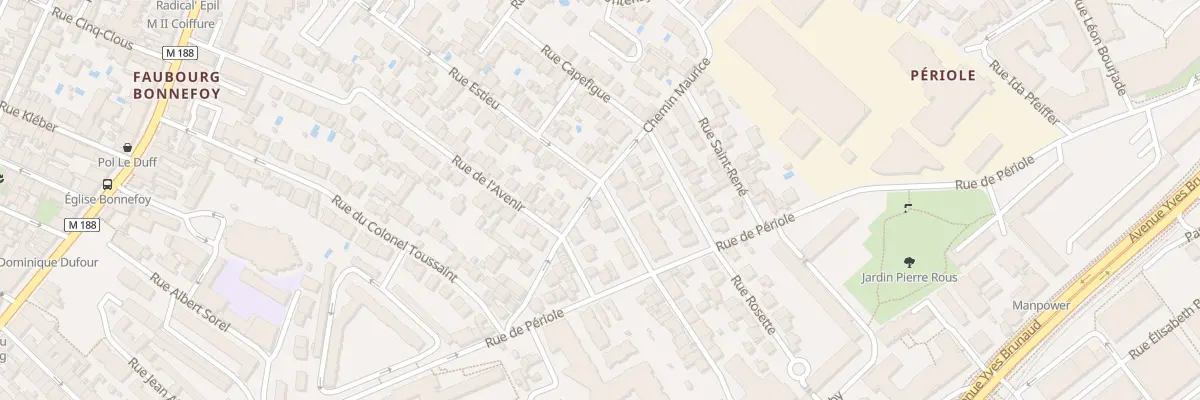 Plan du 7 Rue François Aubry à Toulouse