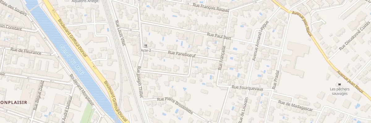 Plan du 18 Rue Paneboeuf à Toulouse