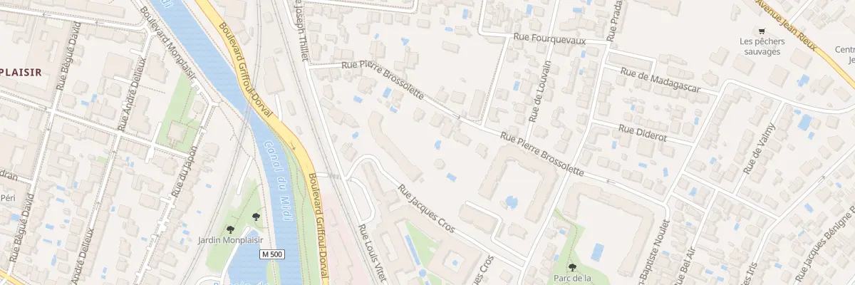Plan du 20 Rue Pierre Brossolette à Toulouse
