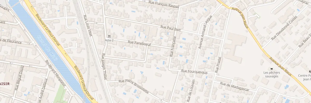 Plan du 26 Rue Paneboeuf à Toulouse