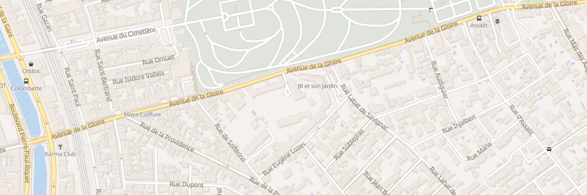 Plan du 52 Av de la Gloire à Toulouse