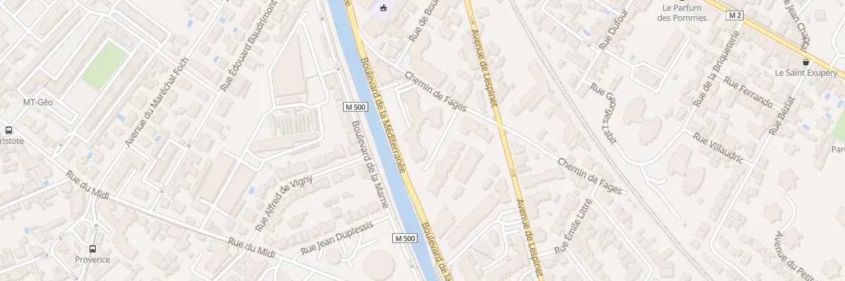 Plan du 25 Bd de la Méditerranée à Toulouse