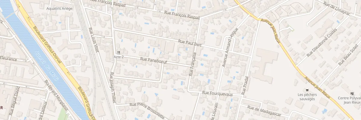 Plan du 21 Rue Paneboeuf à Toulouse
