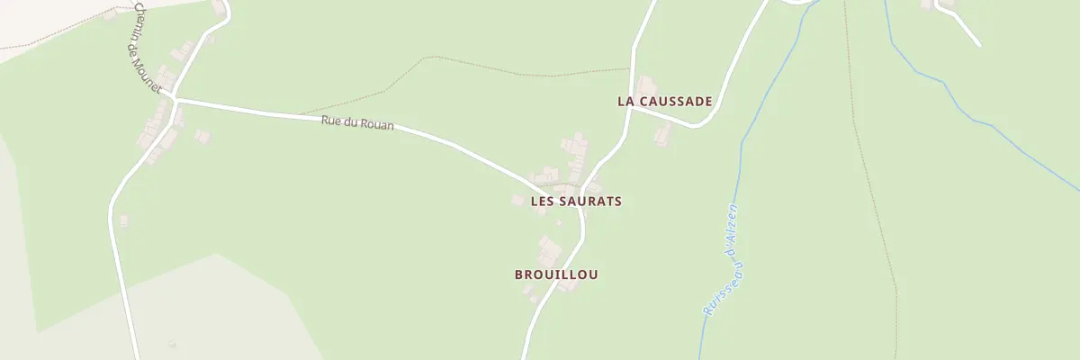 Plan du 28 Brouillou et Saurats Villa à Alzen