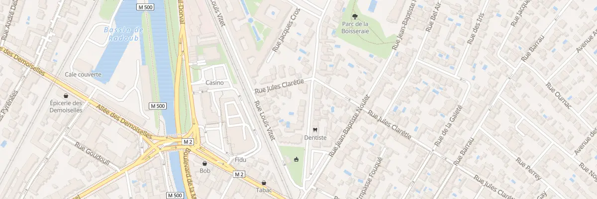 Plan du 11 Rue Pradal à Toulouse