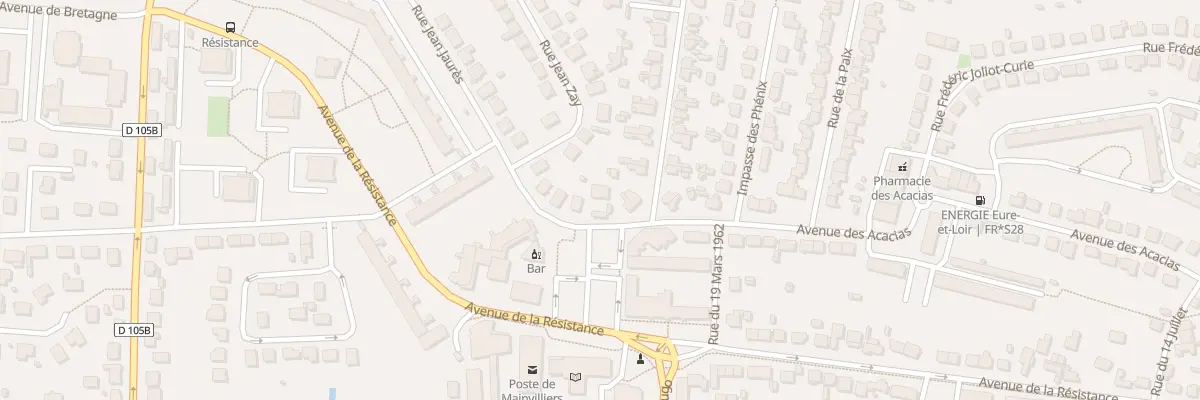 Plan du 2 Rue Jean Jaures à Mainvilliers