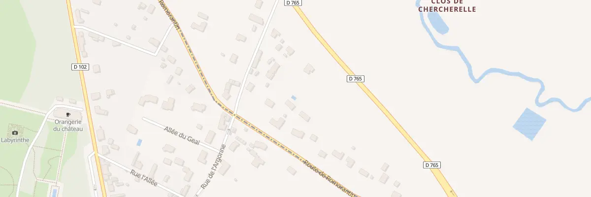 Plan du 33B Rte de Romorantin à Cour-Cheverny
