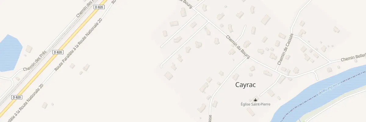Plan du 232 Che du Bourg à Cayrac