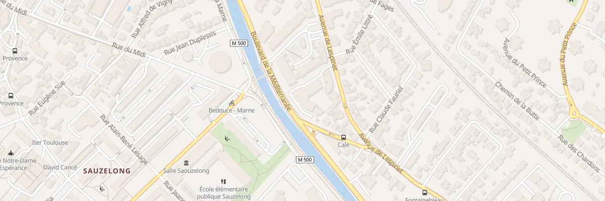 Plan du 50 Av de Lespinet à Toulouse