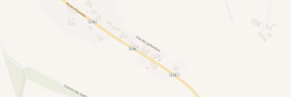 Plan du 3 Gaillardous à Aureville